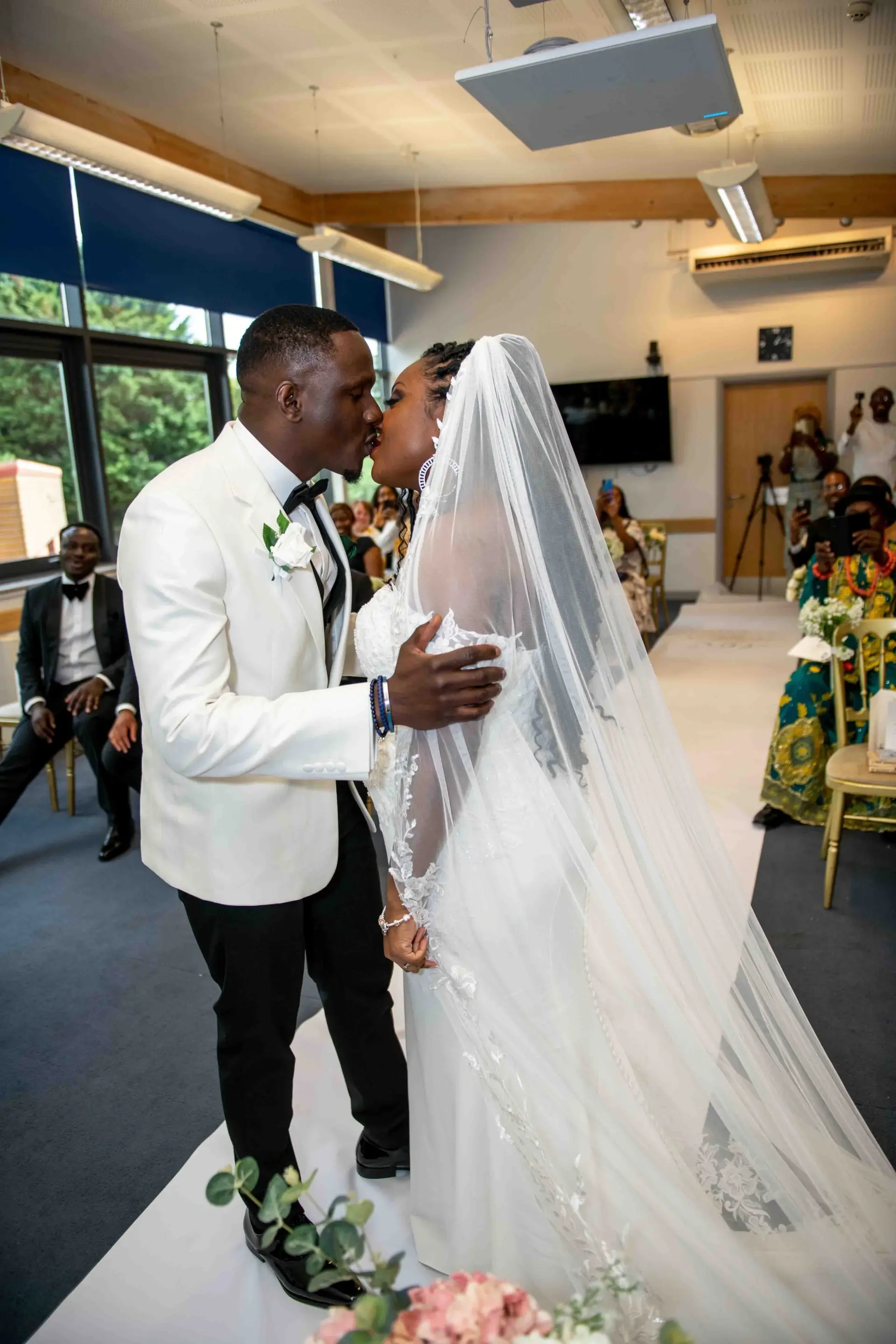 Emotional wedding moment